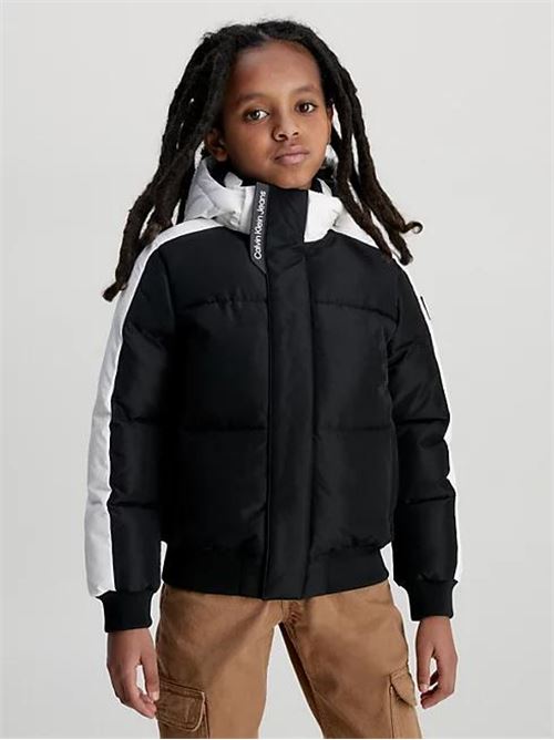 COLOR BLOCK PUFFER JACKET CALVIN KLEIN JEANS | IB0IB01722/BEH